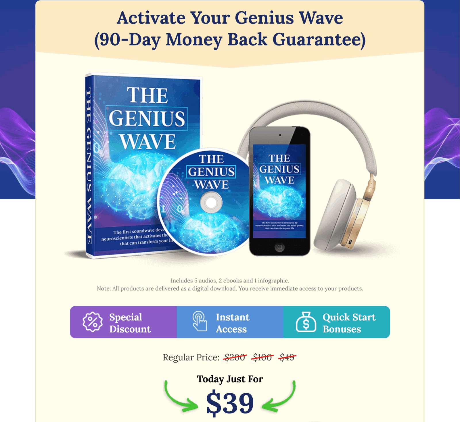 The Genius Wave image for purchase in $39